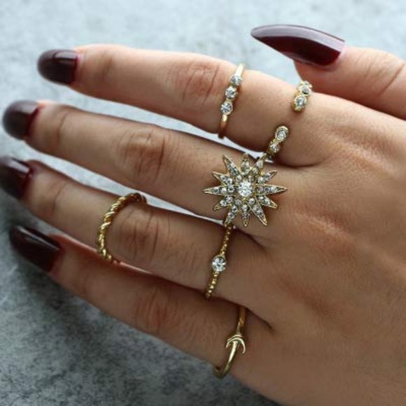 💎✨ Golden Sun Ring Set - Picture 3 of 5